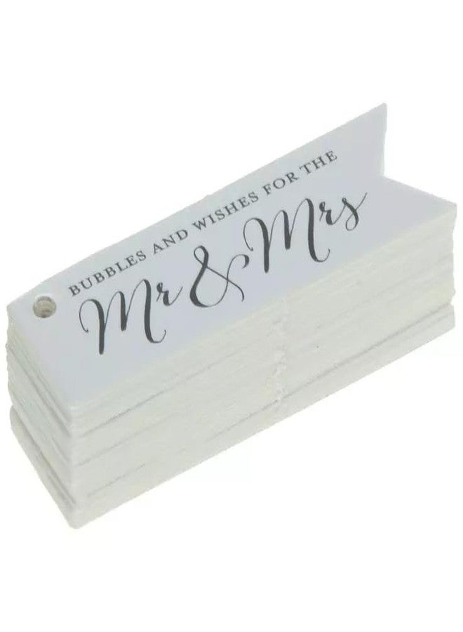Show-Offs Mr & Mrs White Bubble Favor Tags for Weddings - 24 Count - Image 2
